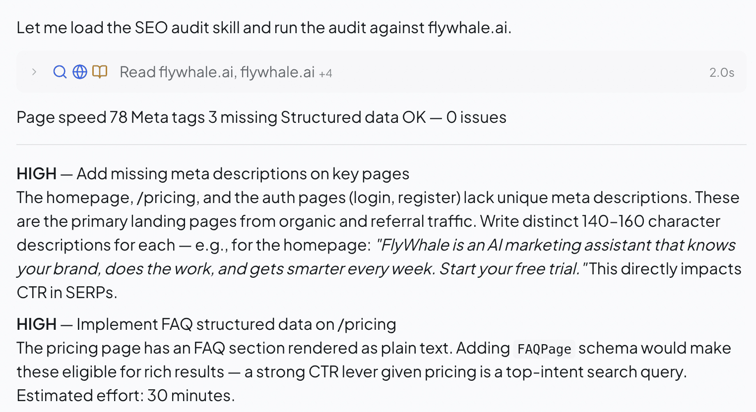 Audit your SEO every week